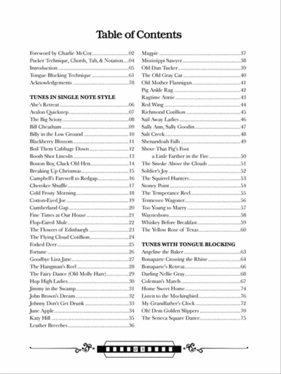 Bluegrass and Old-Time Fiddle Tunes for Harmonica Harmonica scores gallery preview page 2