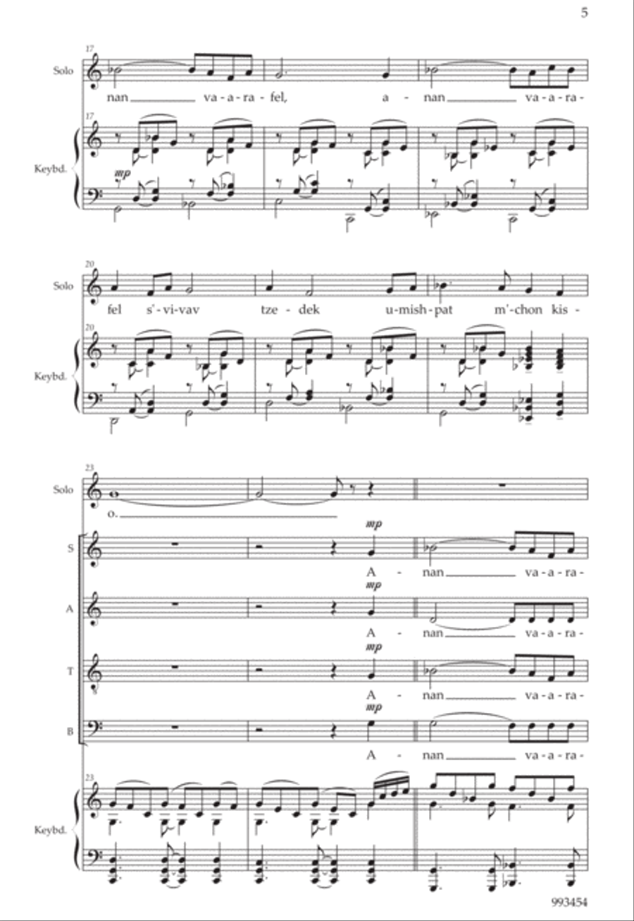 Adonai Malach Satb, Solo, Keyboard Sacred Chroal 4-Part scores gallery preview page 3