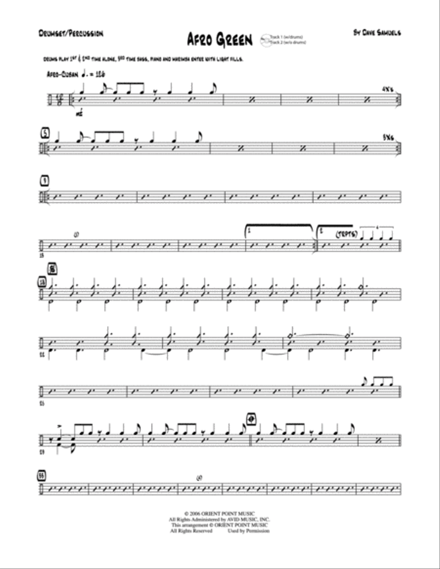 Afro-Cuban Big Band Play-Along for Drumset/Percussion Percussion scores gallery preview page 4