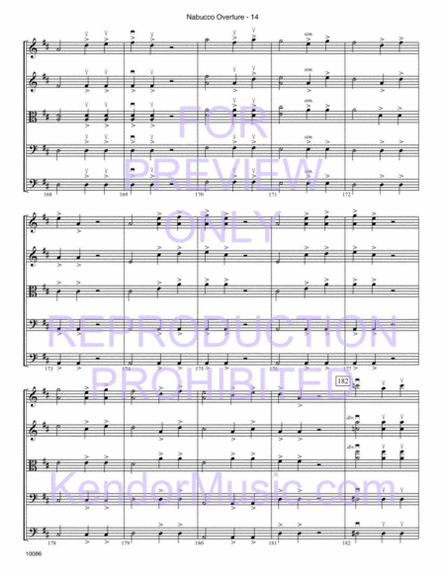 Nabucco Overture (Full Score)