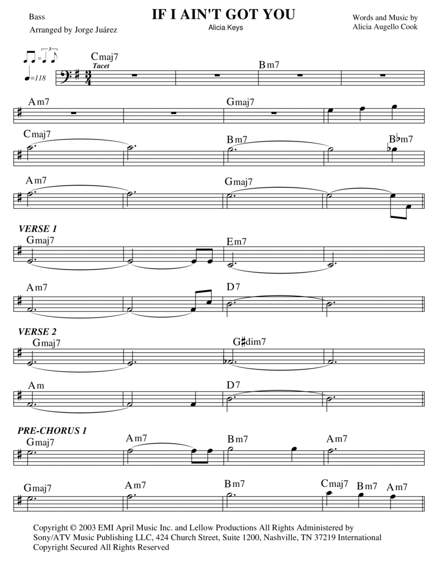 If I Ain't Got You Tenor Saxophone scores gallery preview page 1