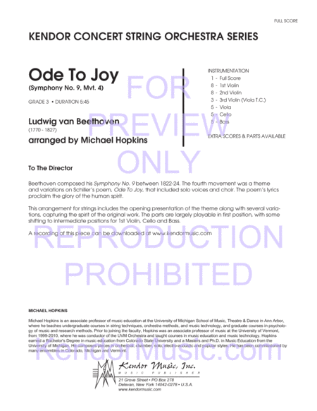 Ode To Joy (Symphony No. 9, Mvt. 4) image number null