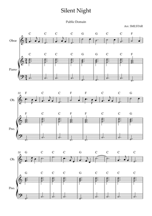 Silent Night OBOE and PIANO Sheet Music.
