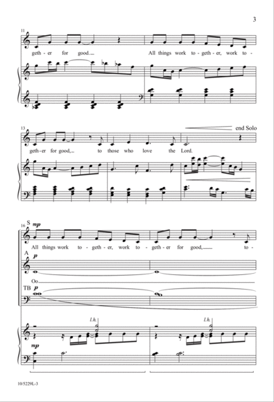All Things Work Together for Good 4-Part scores gallery preview page 3