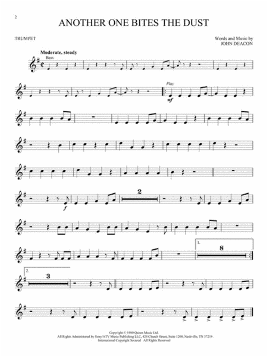 Queen – Updated Edition Trumpet Solo scores gallery preview page 3
