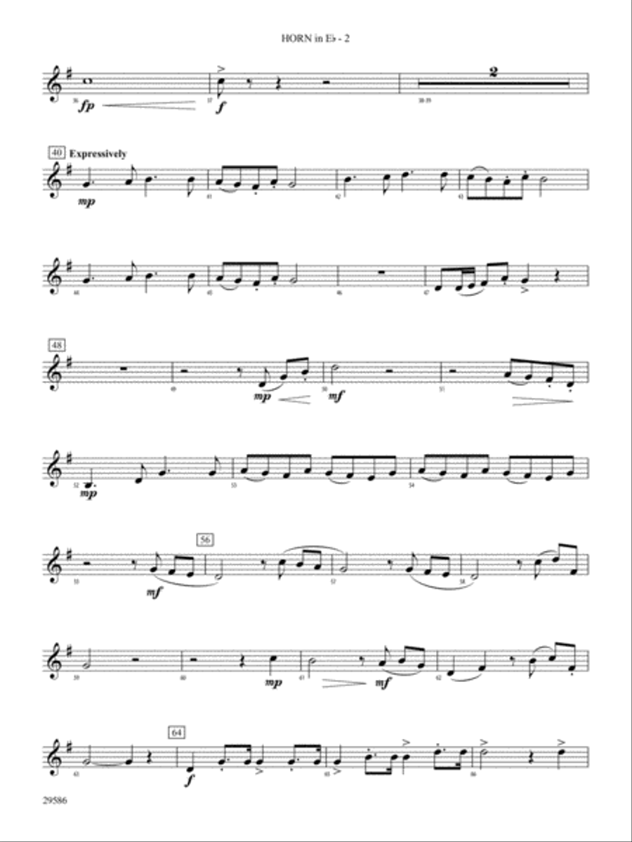 The Young Royals: (World Part) 1st Horn in E-flat Concert Band scores gallery preview page 2