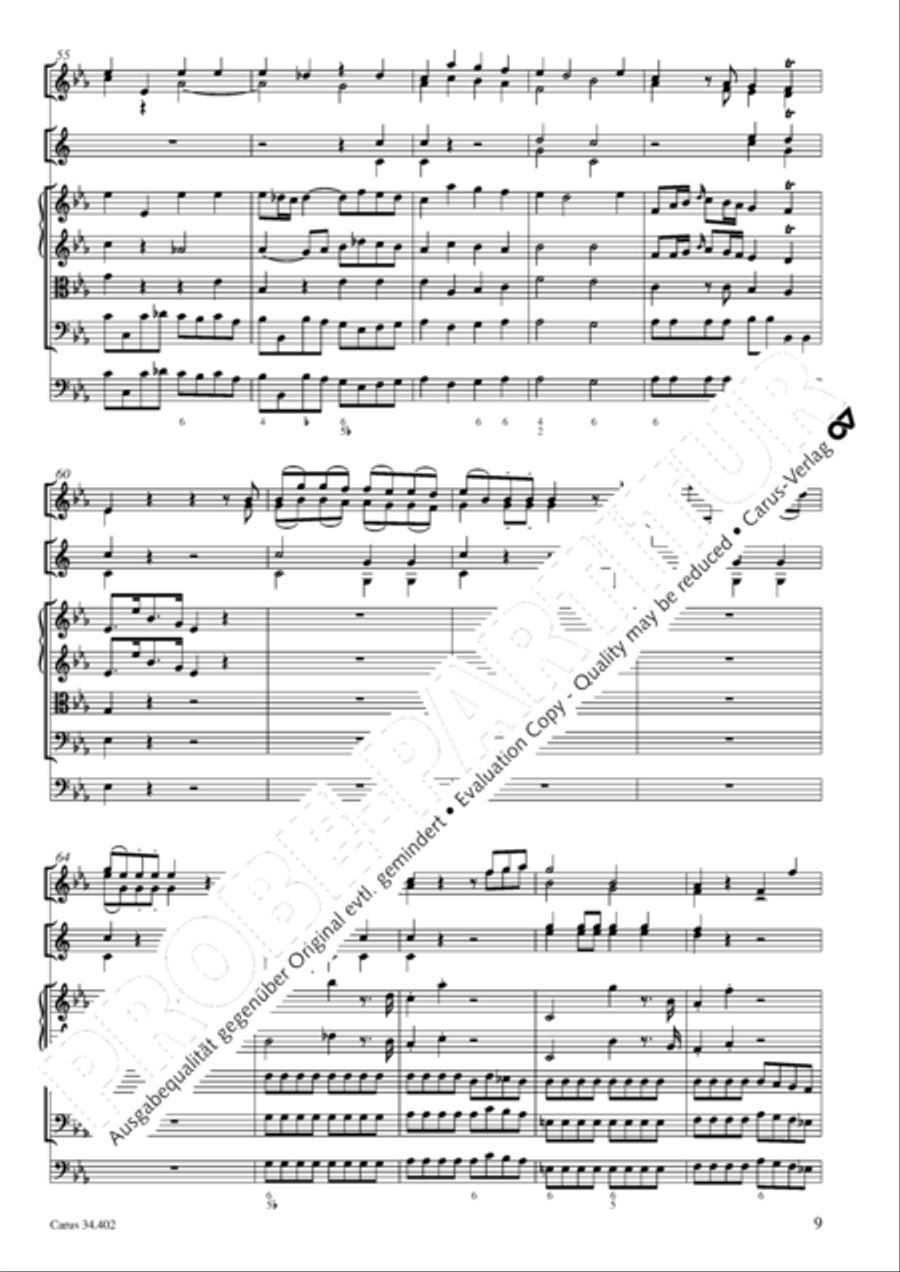 Concerto grosso for cembalo or piano Horn scores gallery preview page 10