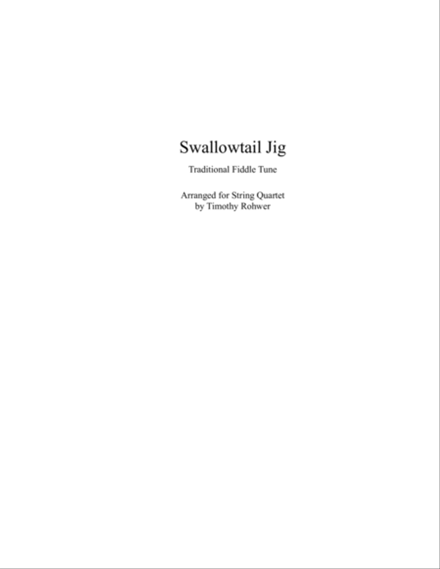 Swallowtail Jig String Quartet scores gallery preview page 1