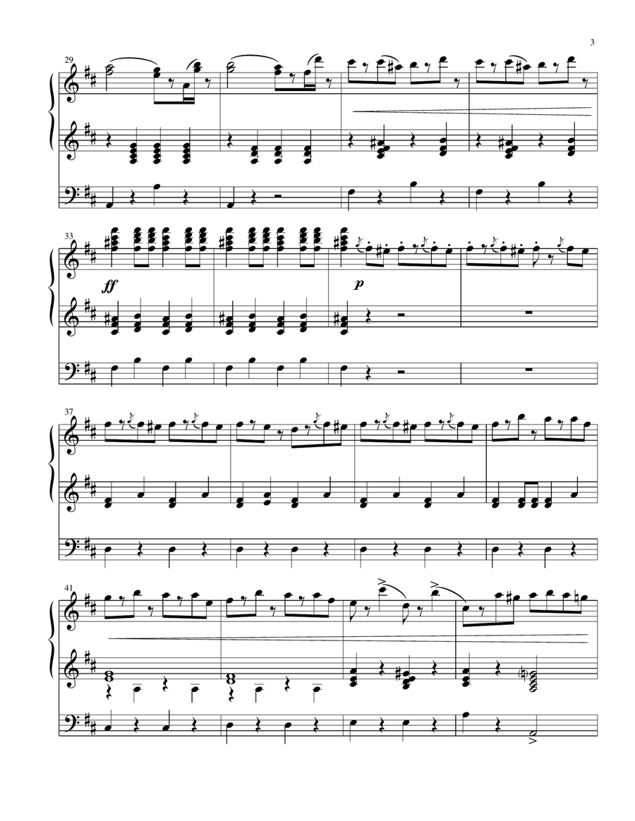 Radetzky March Organ Solo scores gallery preview page 3