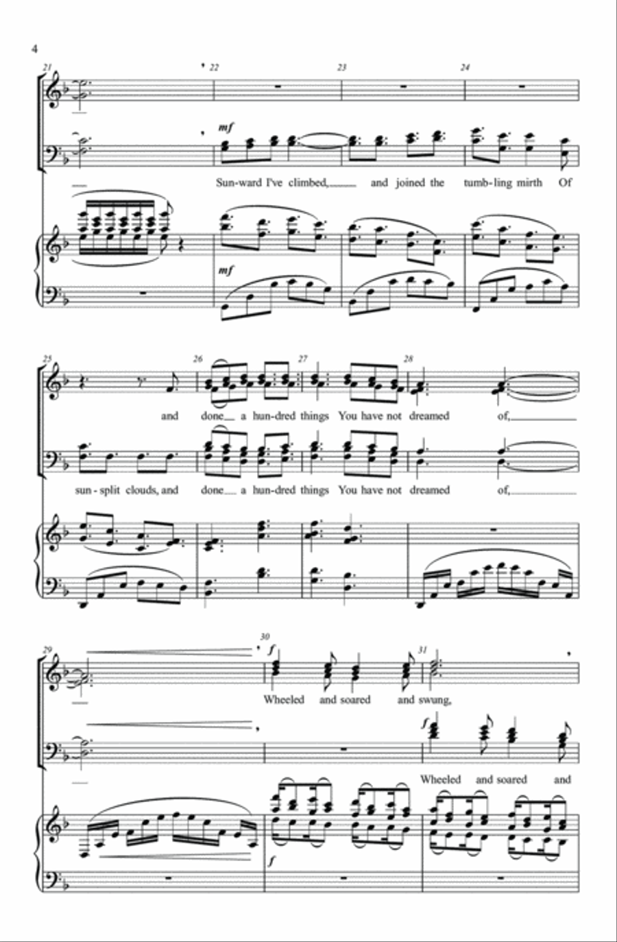 High Flight High Flight 4-Part scores gallery preview page 4
