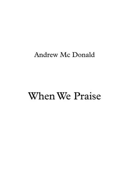 When We Praise