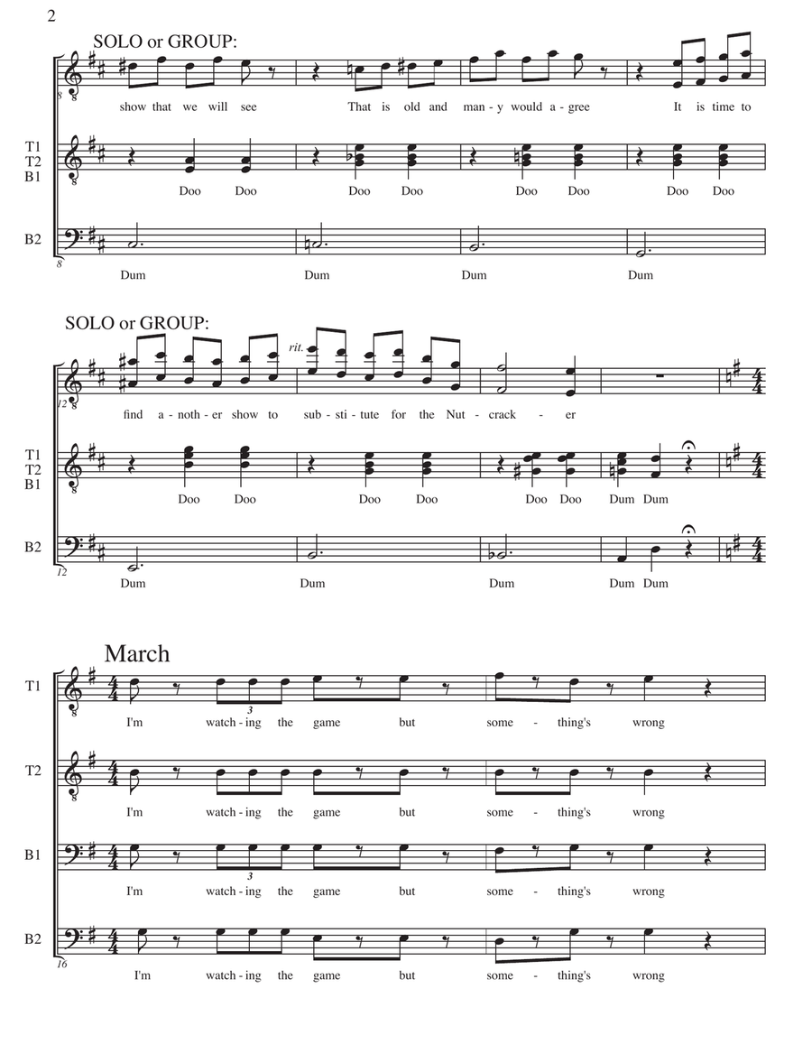 Nutcracker (as performed by Straight No Chaser) - TTBB TTBB scores gallery preview page 3
