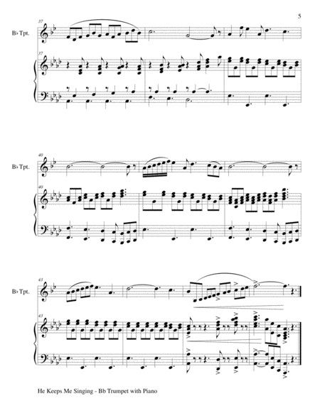 3 GOSPEL HYMN FAVORITES (For Bb Trumpet & Piano with Score/Parts) image number null