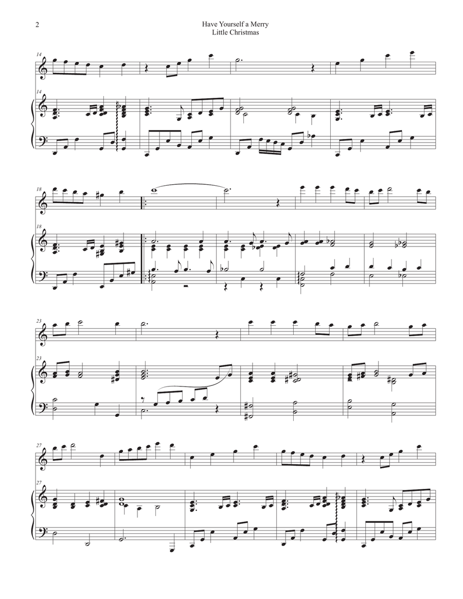 Have Yourself A Merry Little Christmas Flute Solo scores gallery preview page 2