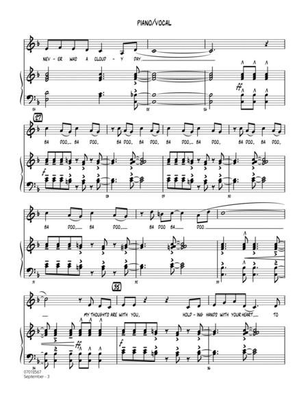 September (Key: C) - Piano/Vocal