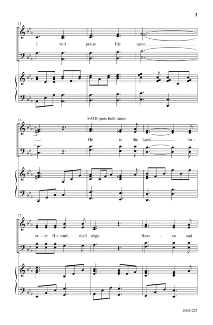 The King Is Exalted! 4-Part scores gallery preview page 3