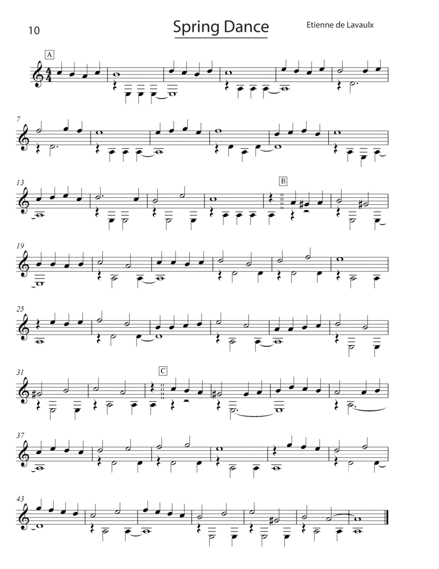 Spring Dance Acoustic Guitar scores gallery preview page 1