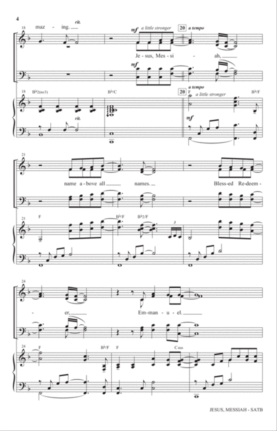 Jesus Messiah 4-Part scores gallery preview page 3