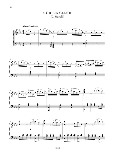 Le Serenate del Vesuvio. 6 melodie popolari trascritte e variate in forma di studi Op. 12 for Solo Harp