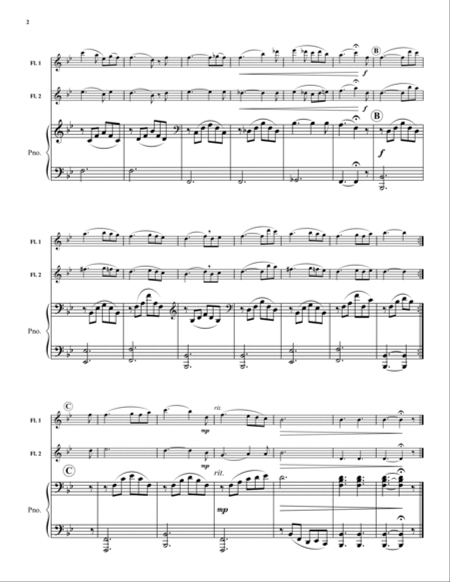 Lyrical Duet Flute Duet scores gallery preview page 2