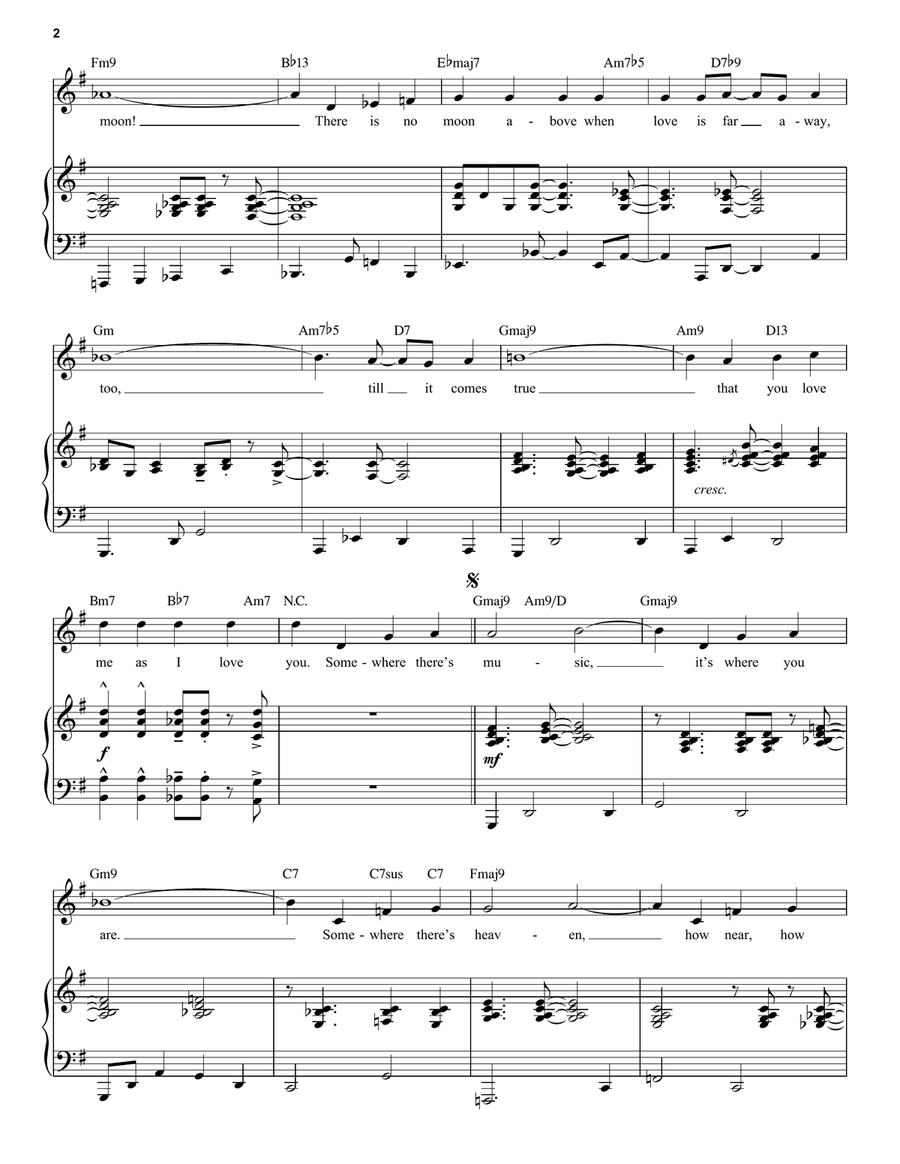 How High The Moon [Jazz version] (arr. Brent Edstrom) High Voice scores gallery preview page 2