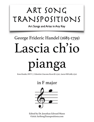HANDEL: Lascia ch’io pianga (original key + Baroque pitch key)