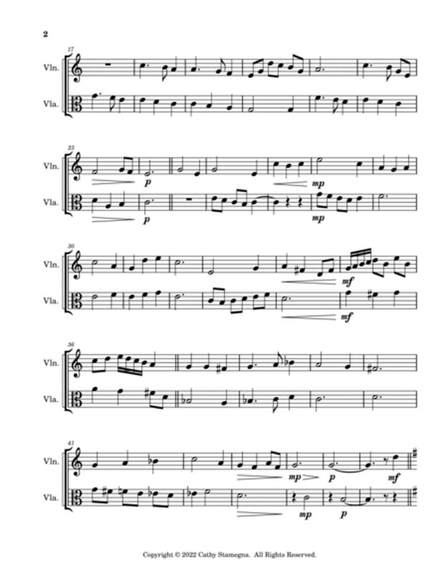 Away in a Manger (Violin/Viola Duet) image number null