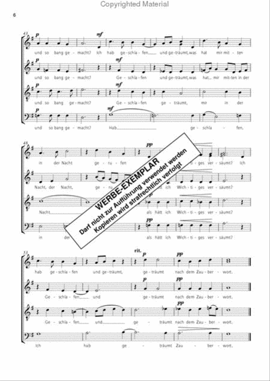 Wache Nacht Wache Nacht 4-Part scores gallery preview page 5