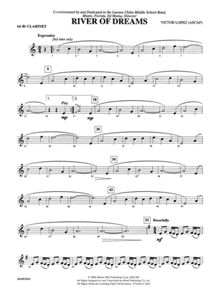 River of Dreams: 1st B-flat Clarinet
