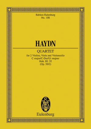 Book cover for String Quartet In C Major Op. 20/2 Hob. Iii: 32