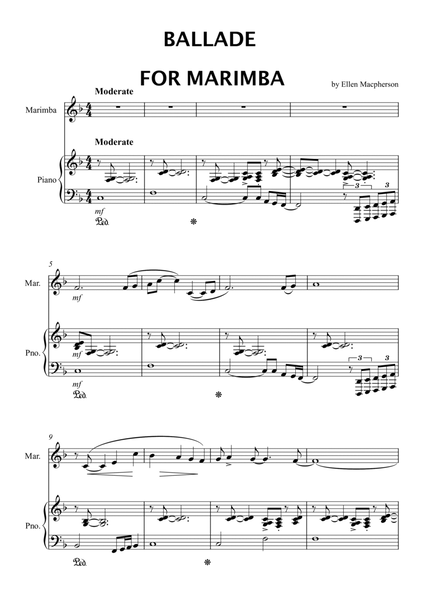 BALLADE FOR MARIMBA & PIANO image number null
