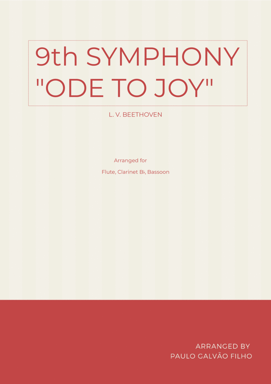 9th SYMPHONY - WIND TRIO (FLUTE, CLARINET & BASSOON) Woodwind Trio scores gallery preview page 1