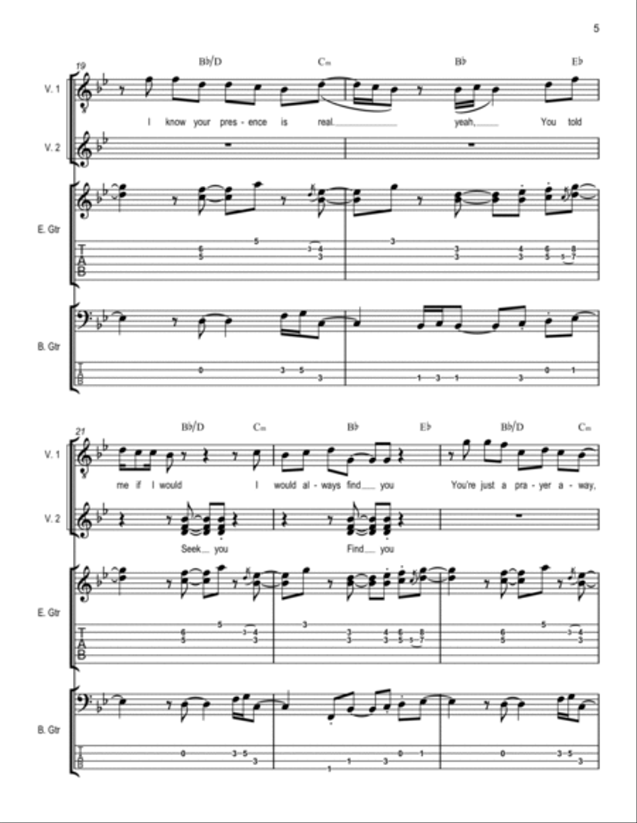 I Believe Guitar Tablature scores gallery preview page 5