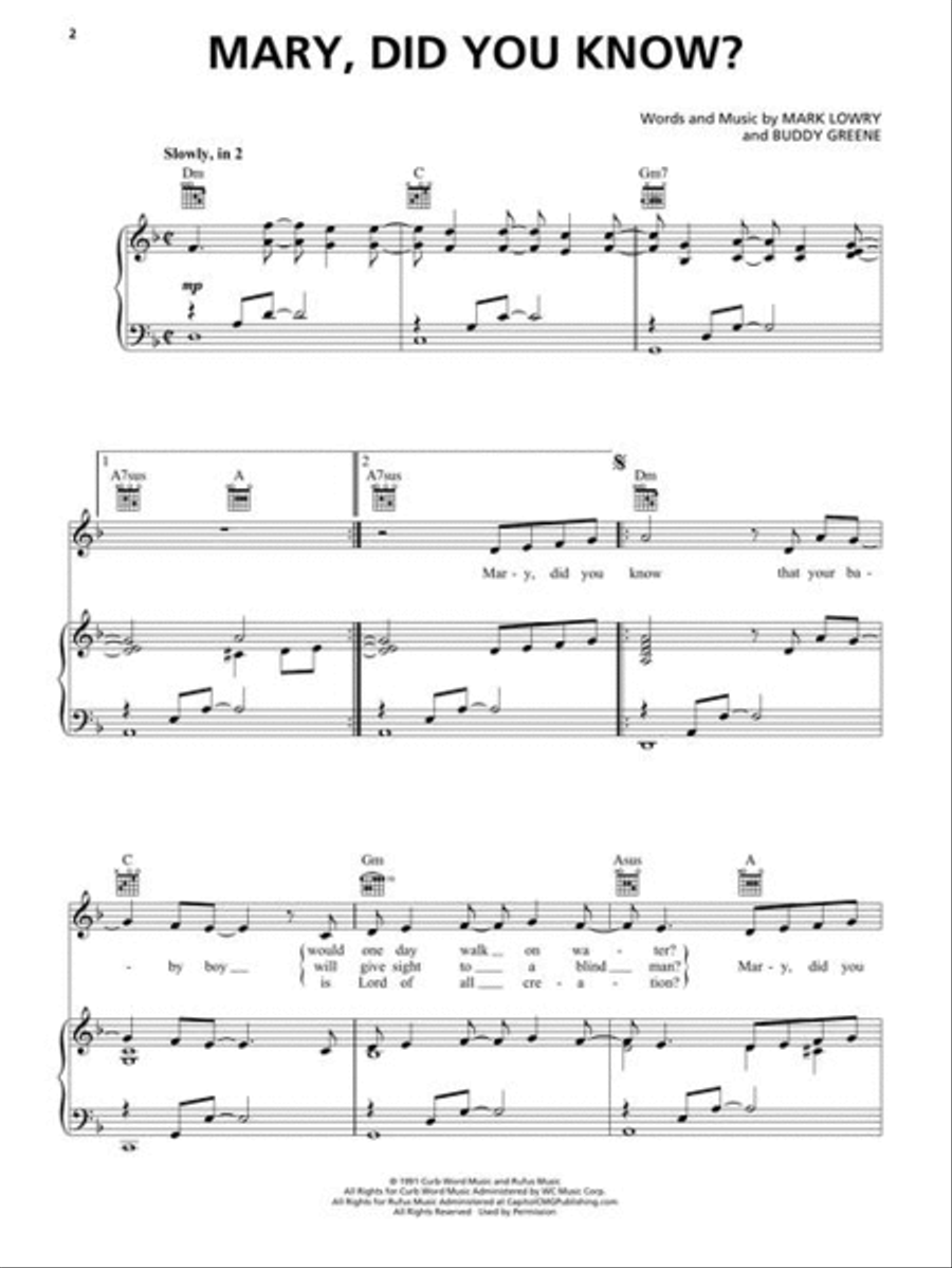 Mary, Did You Know? Piano, Vocal scores gallery preview page 3