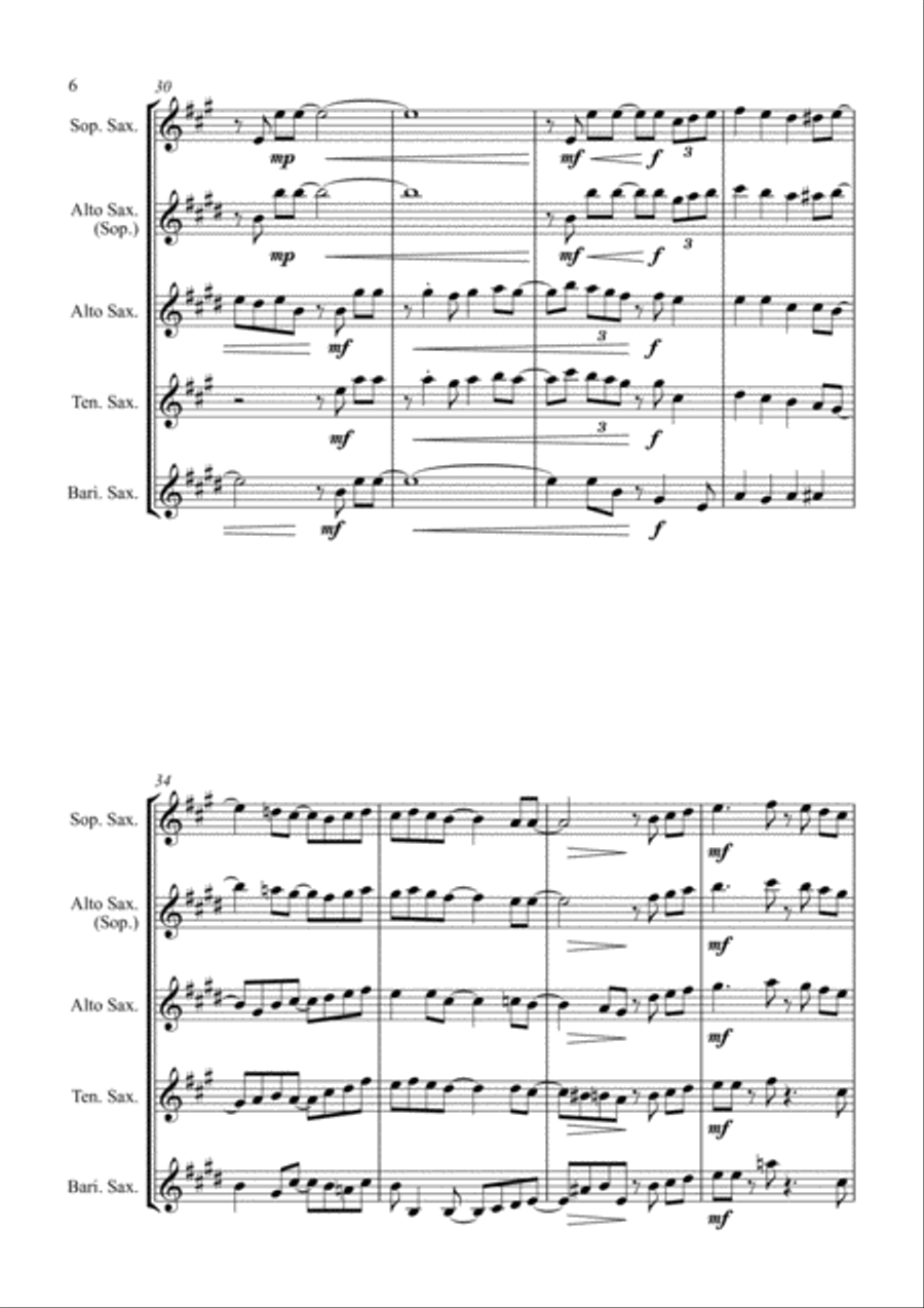That Christmas Swing Thing... For Saxophone Quartet Saxophone Quartet scores gallery preview page 6