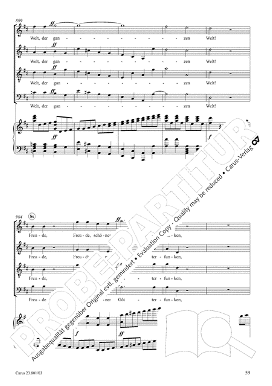 Symphony No. 9, Op. 125 - Finale (Choral Symphony) 4-Part scores gallery preview page 60
