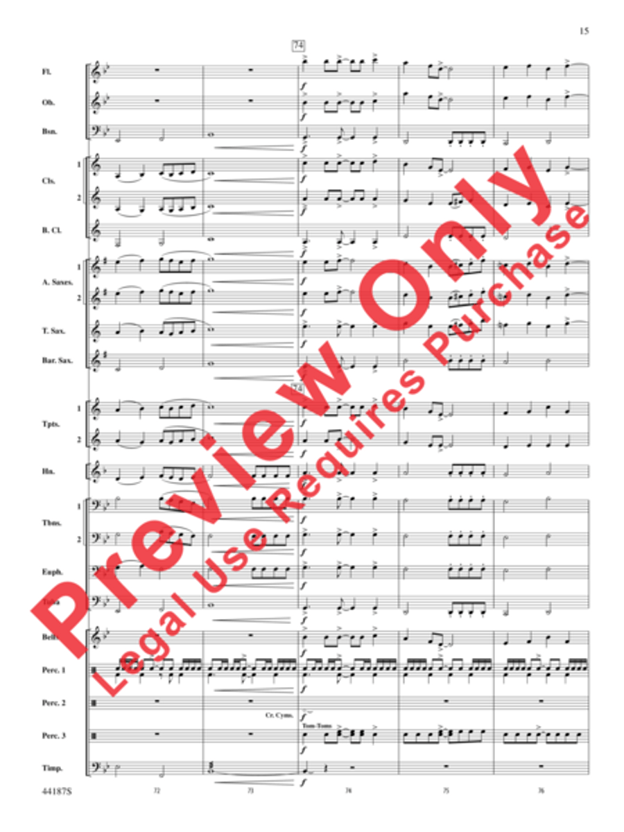 Zeeland Zeeland Concert Band scores gallery preview page 35