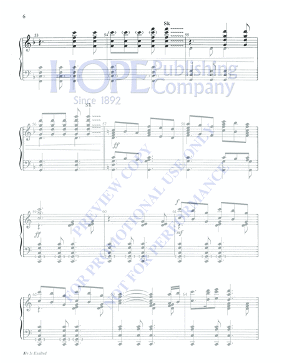 He Is Exalted 5-Octaves scores gallery preview page 6