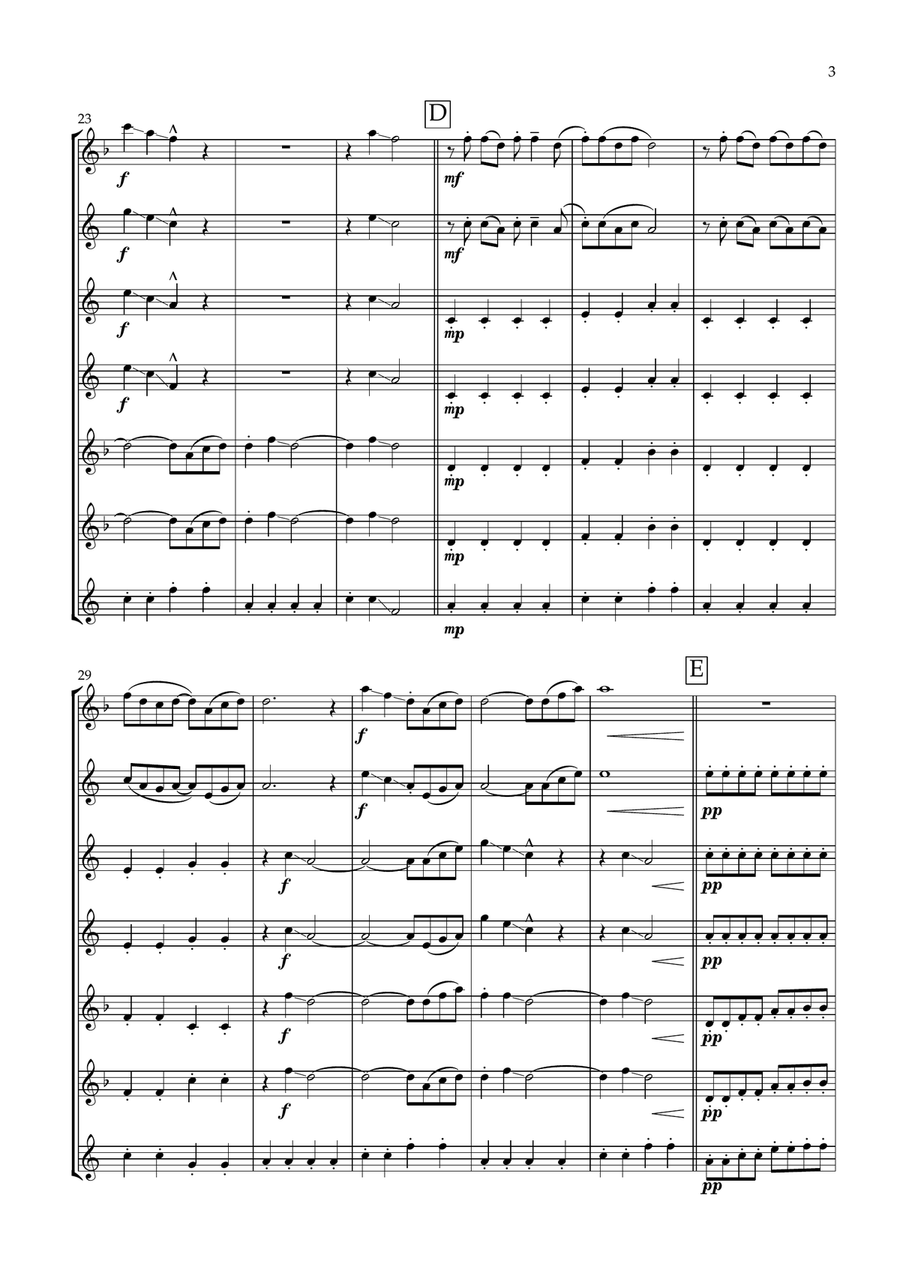 Bad Romance Woodwind Ensemble scores gallery preview page 3