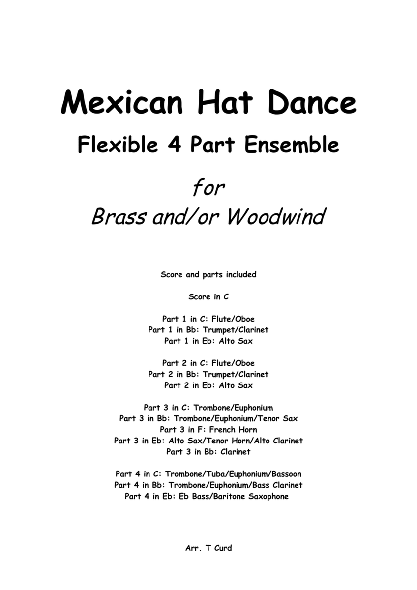 Mexican Hat Dance for Flexible 4 Part Ensemble image number null
