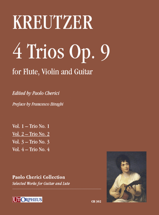 Book cover for 4 Trios Op. 9 for Flute, Violin and Guitar - Vol. 2: Trio No. 2