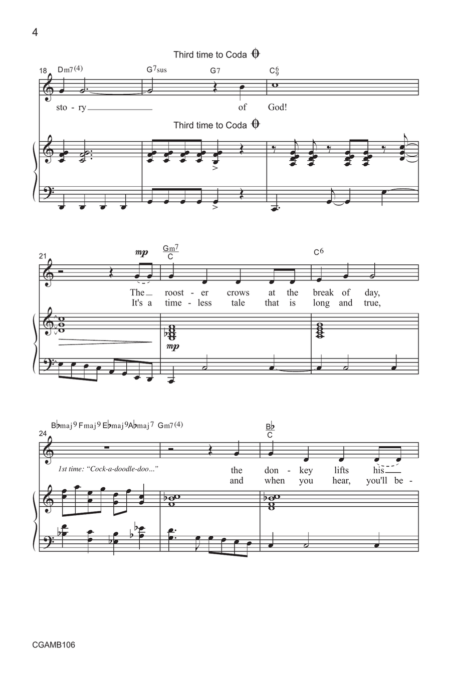 God Made the Animals - Unison/Two-part Unison Choir scores gallery preview page 4