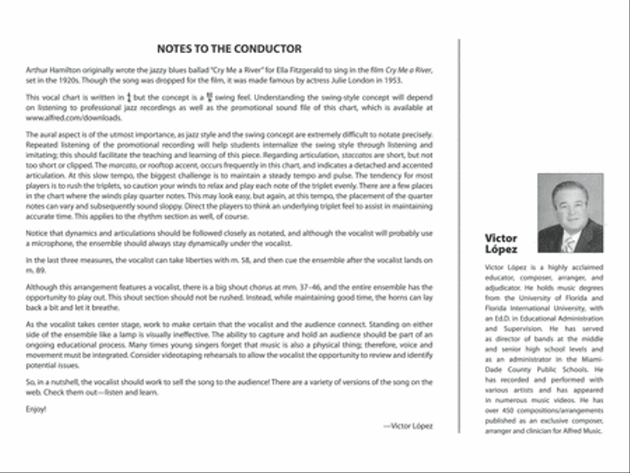 Cry Me a River: Score Jazz Ensemble scores gallery preview page 2