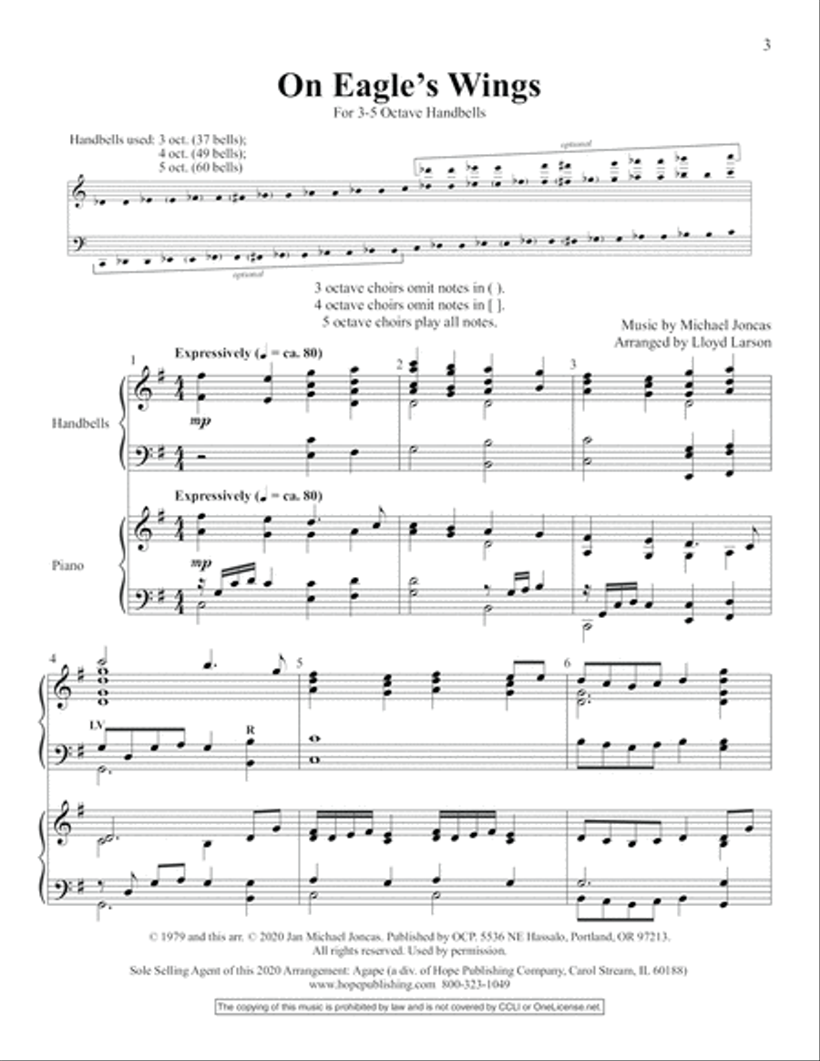 On Eagle's Wings On Eagle's Wings Piano scores gallery preview page 3