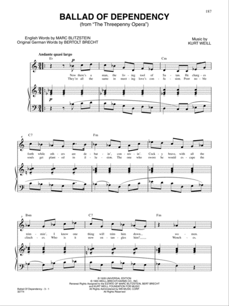 Ballad of Dependency Piano, Vocal, Guitar scores gallery preview page 1