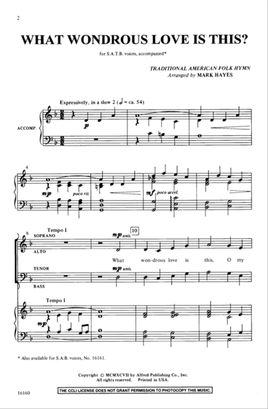 What Wondrous Love Is This? 4-Part scores gallery preview page 2
