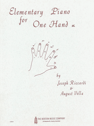 Book cover for Elementary Piano for 1 Hand