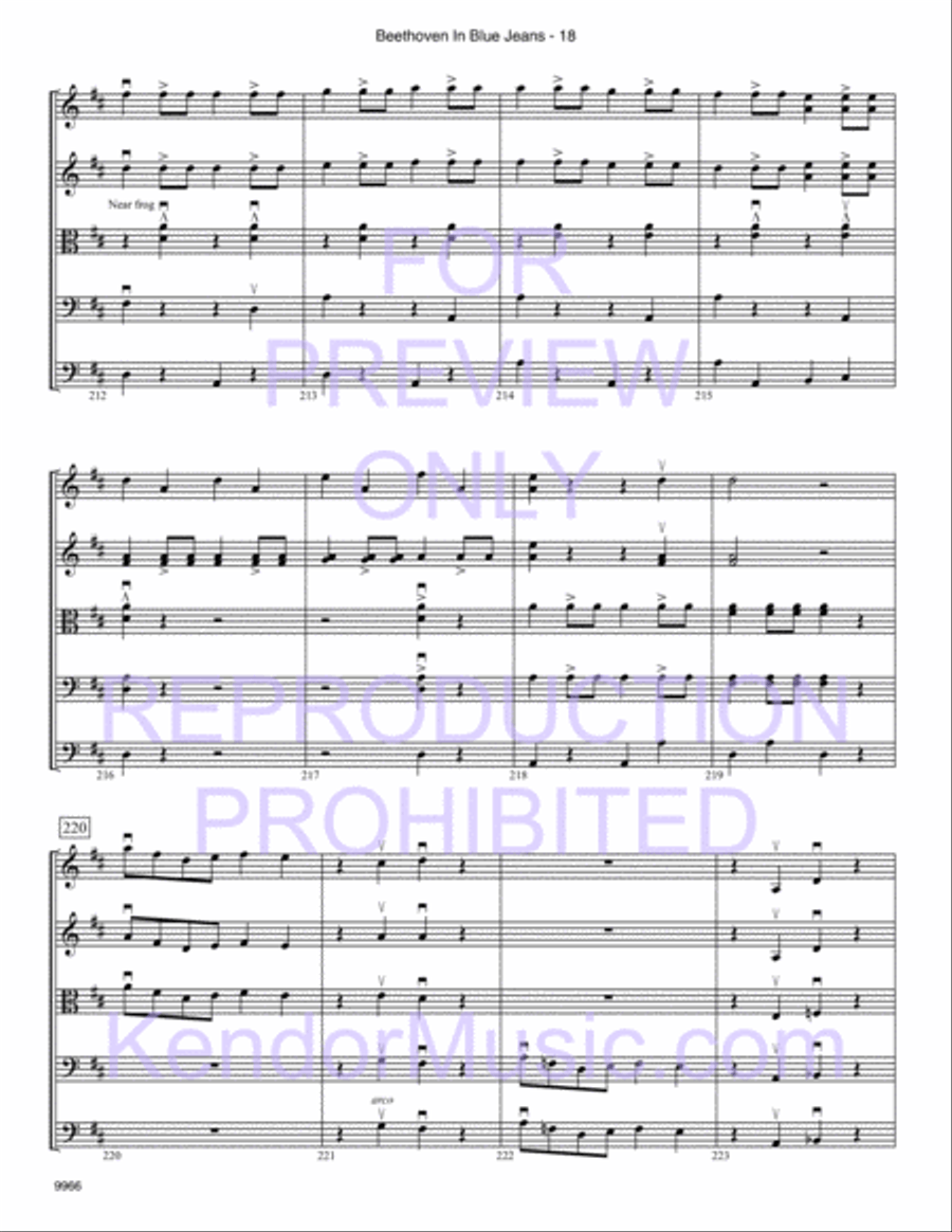 Beethoven In Blue Jeans String Orchestra scores gallery preview page 20