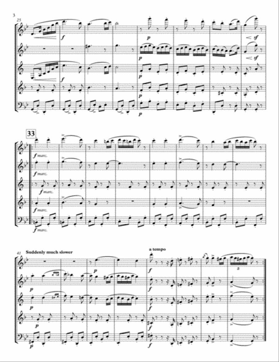 Hungarian Dance No. 5 for Woodwind Quintet Woodwind Quintet scores gallery preview page 3