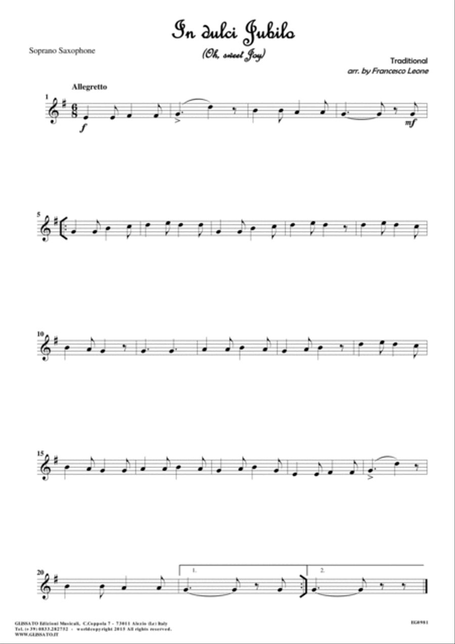 10 Easy Christmas Tunes - Saxophone Quartet satb/aatb (set of parts) Saxophone Quartet scores gallery preview page 5